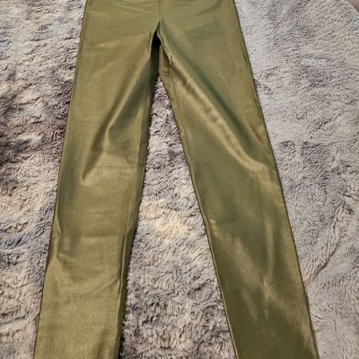 Noli Liquid Leggings Green Large, Spandex, Lycra, Shiny, American Apparel NWT